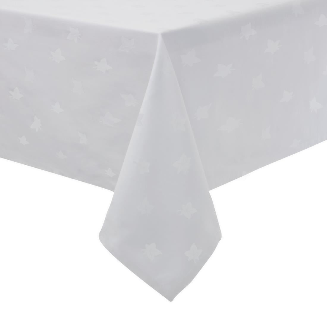 Mitre Luxury Luxor Tablecloth Ivy Leaf White 900 x