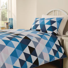 Mitre Essentials Geo Duvet Cover Open Blue