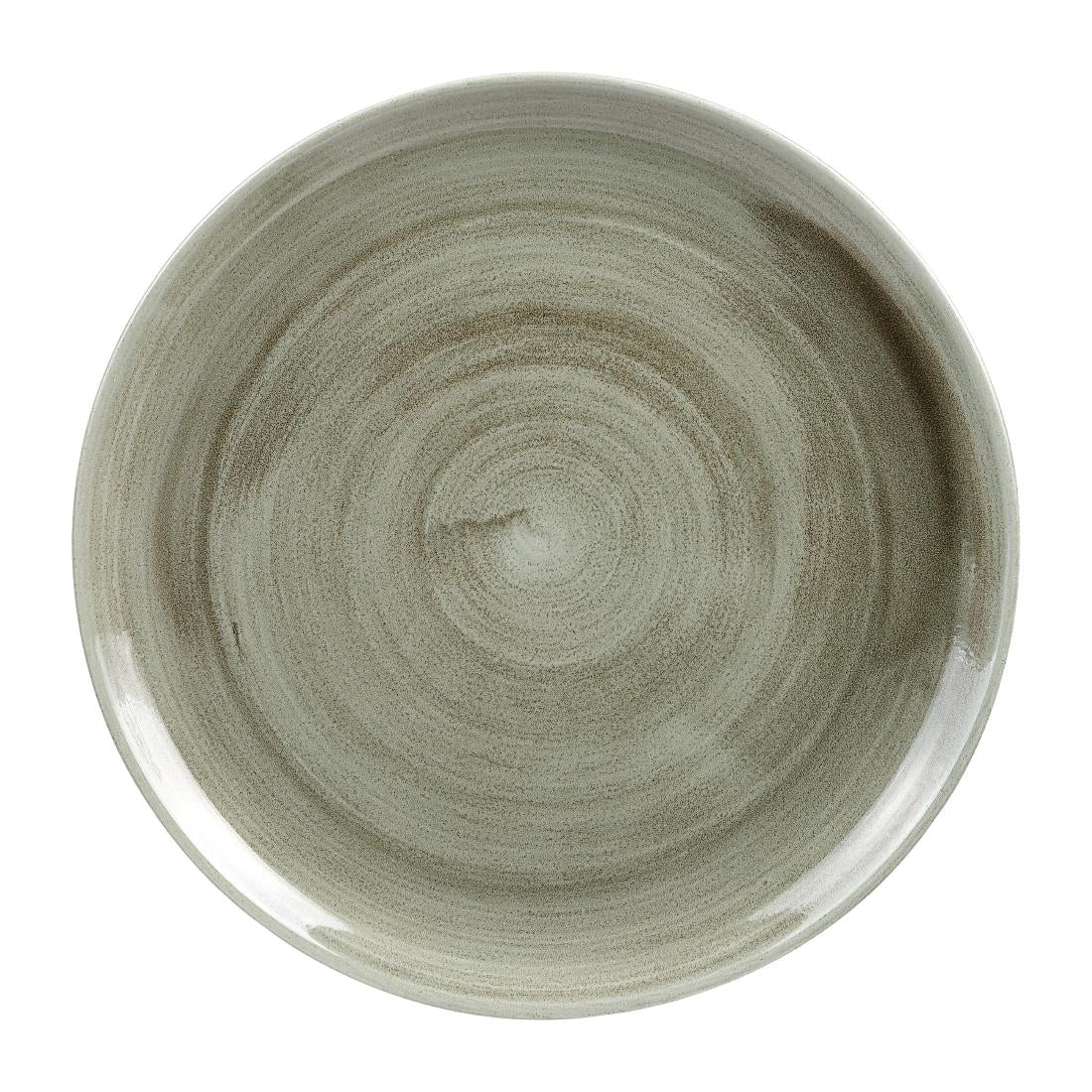 Churchill Stonecast Patina Antique Round Coupe Plates Green 288mm
