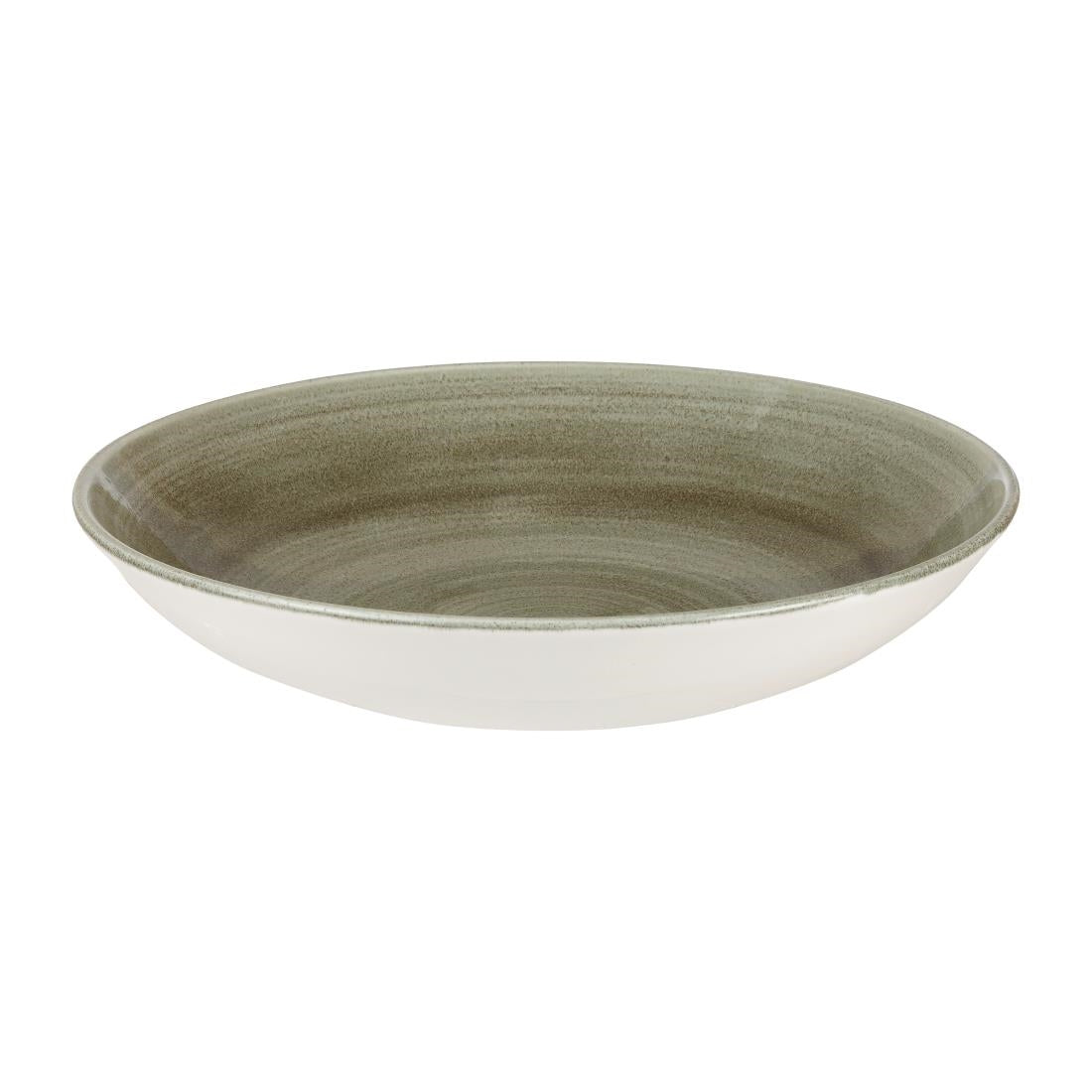 Churchill Stonecast Patina Antique Round Coupe Bowls Green 248mm (Pack of 12)