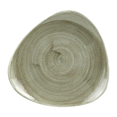 Churchill Stonecast Patina Antique Triangle Plates Green 192mm