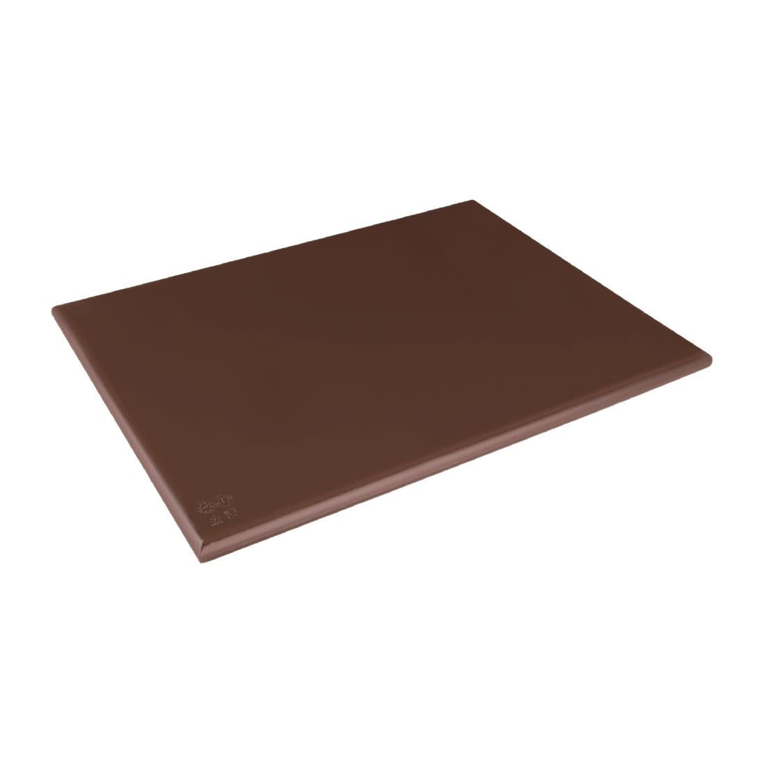 Hygiplas Thick Low Density Brown Chopping Board Large 600x450x20mm