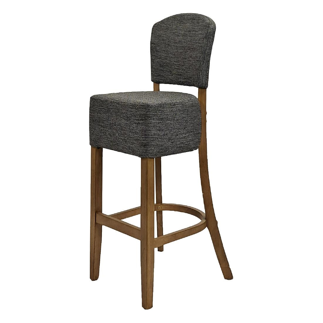 Hanoi Bar Chair in Weathered Oak with Shetland Smoke Seatpad