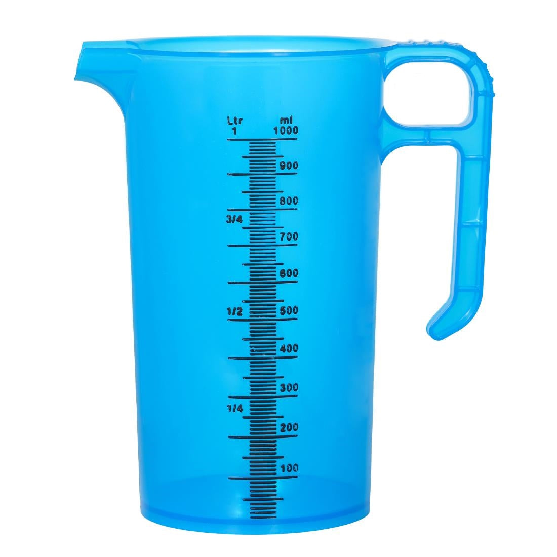 Pro-Measures Polypropylene Measuring Jug Blue 1Ltr