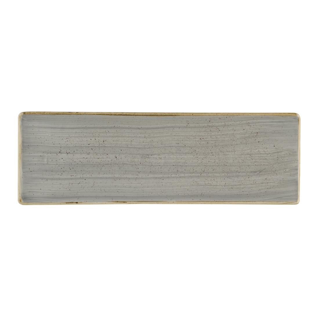 Churchill Stonecast Grey Oblong Plates 330 x 110mm (Pack of 6)