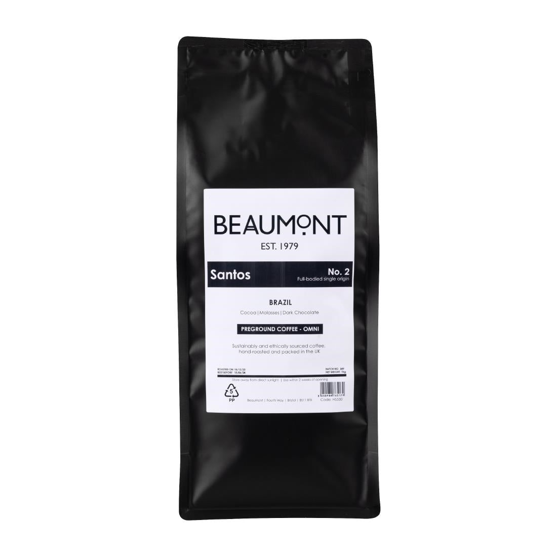 Beaumont No.2 Santos Coffee Omni Grind 1kg