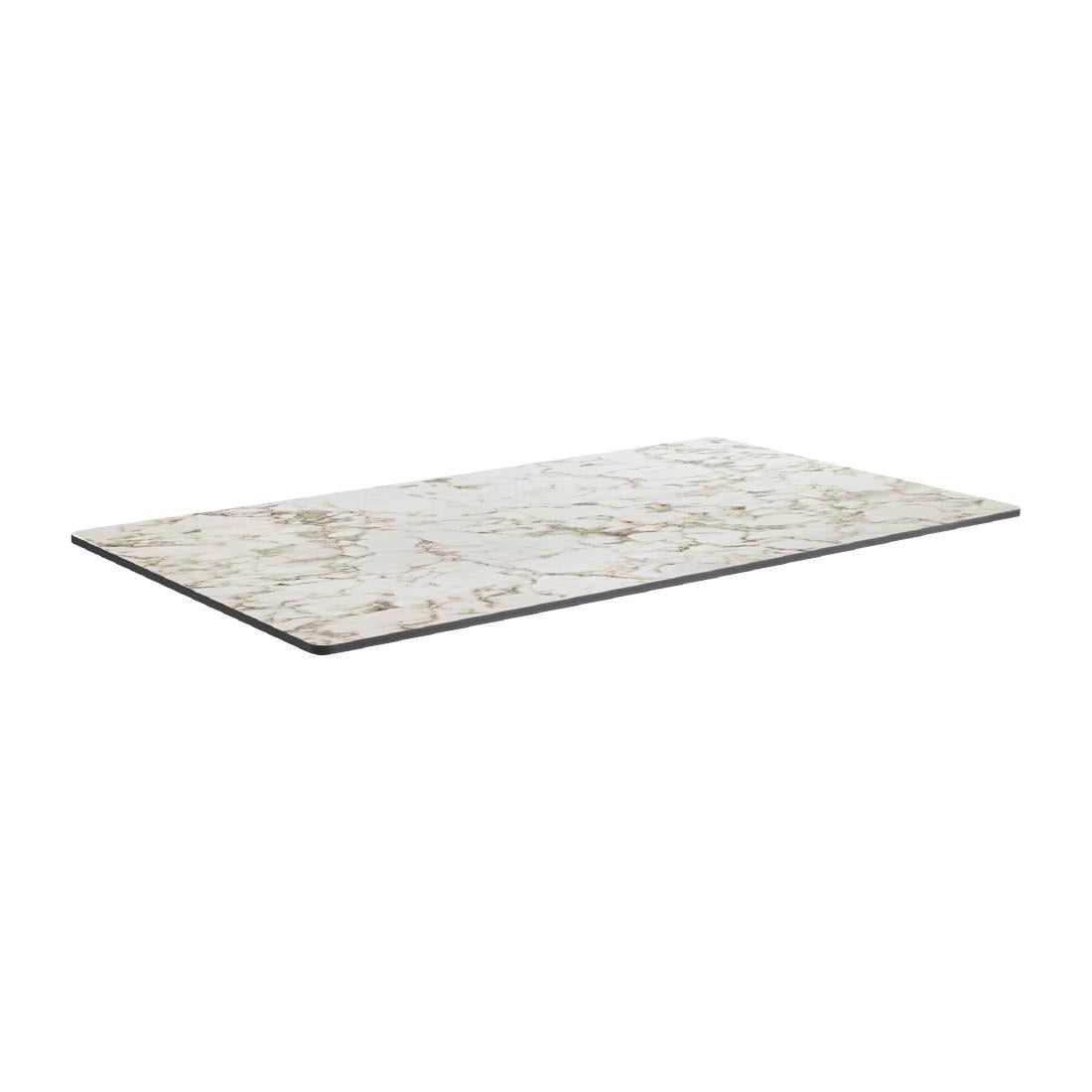 Extrema Rectangular Carrara Marble Table Top 1190x690mm