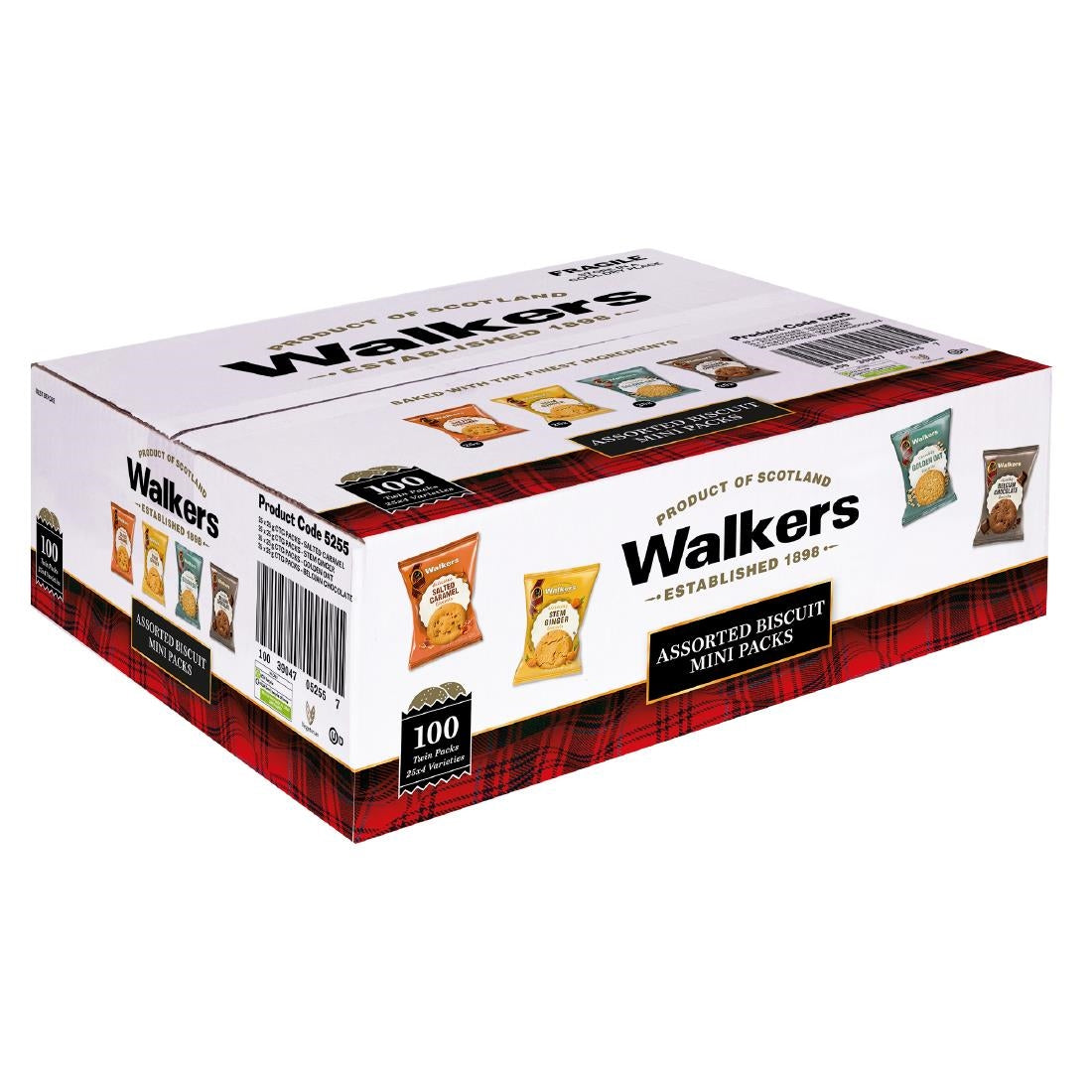 Walkers Mini Pack Assorted Biscuits (Pack of 100)