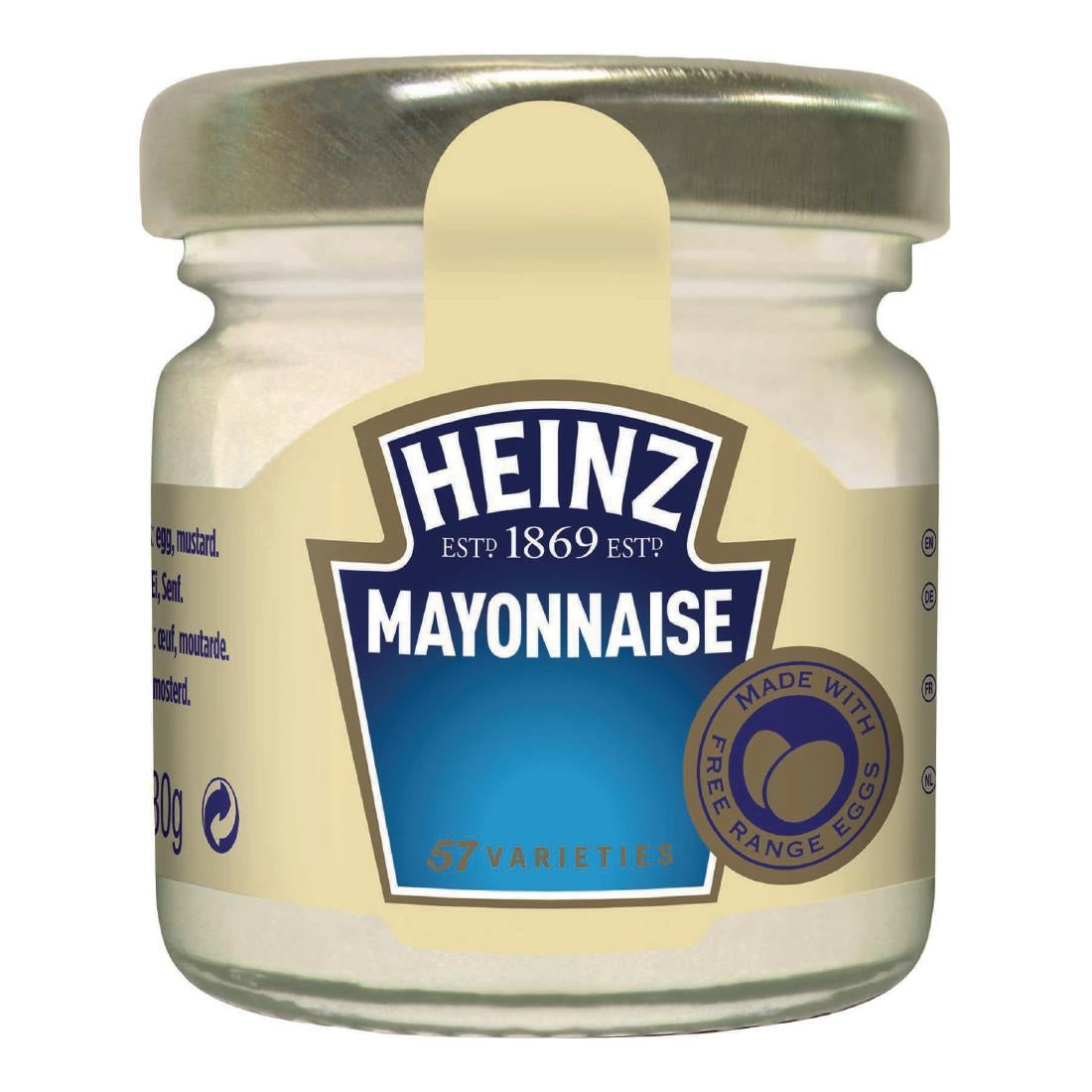 Heinz Mayonnaise Mini Glass Jars 33ml (Pack of 80)