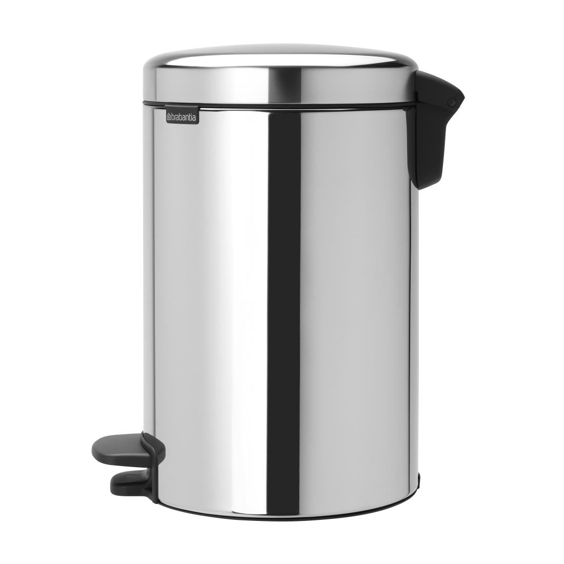 Brabantia Newicon Plastic Pedal Bin Bucket Brilliant Steel 12Ltr