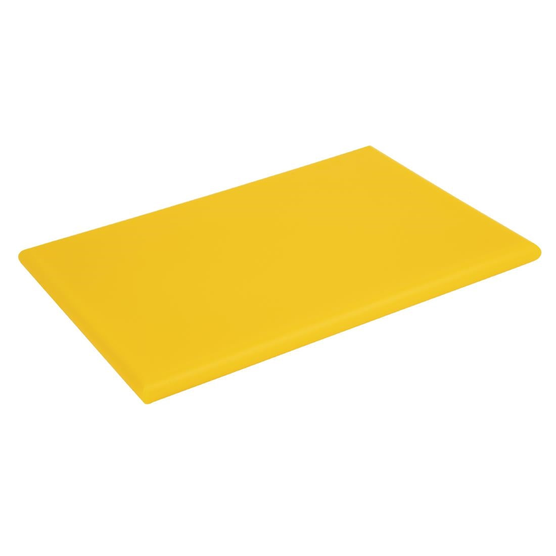 Hygiplas Thick High Density Yellow Chopping Board Standard 450x300x25mm