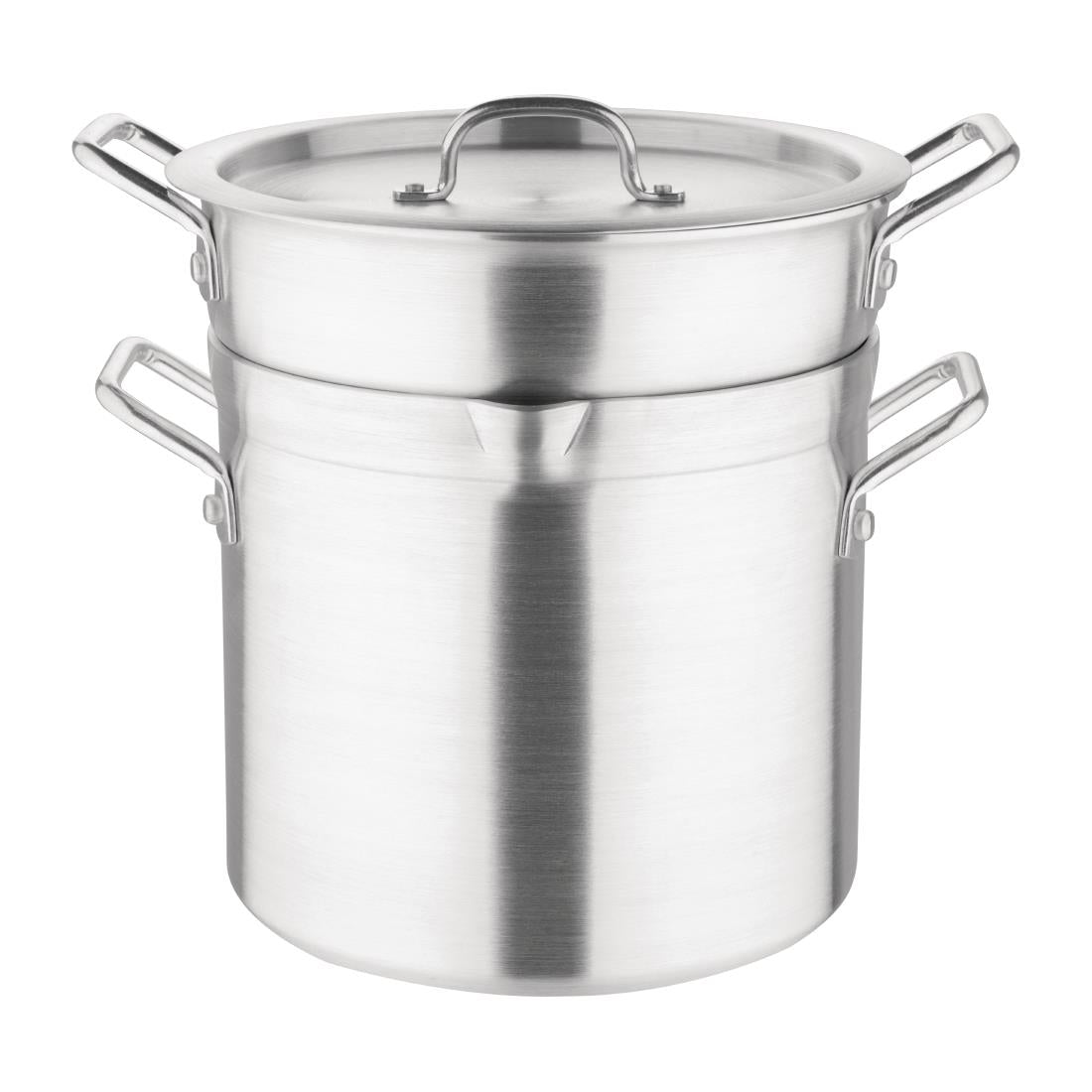 Vogue Aluminium Double Boiler Pan With Lid 28cm