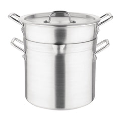 Vogue Aluminium Double Boiler Pan With Lid 28cm