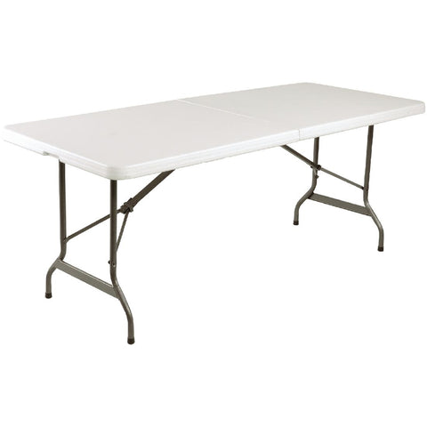 Bolero Rectangular Centre Folding Table 6ft White