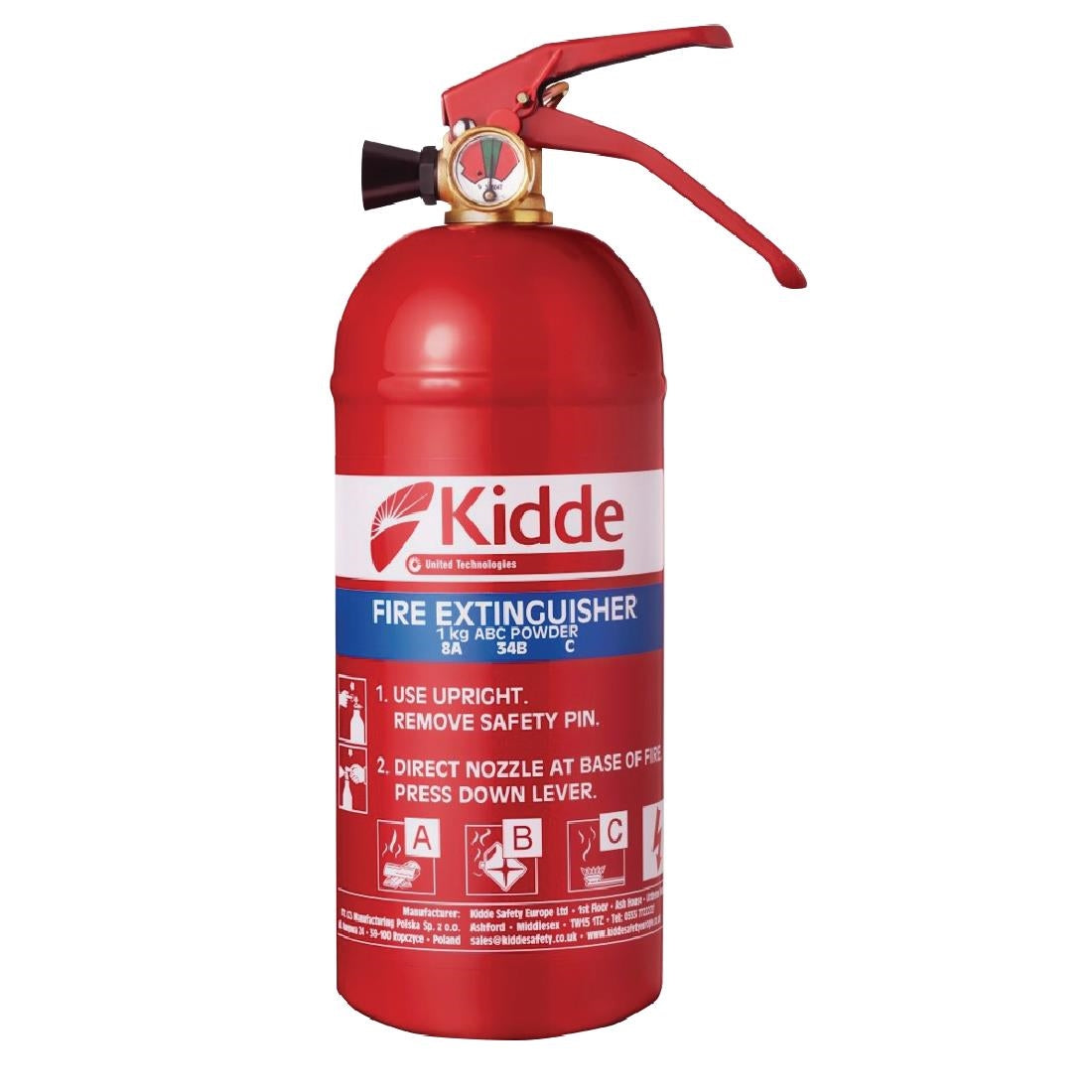 Kidde Multi Purpose Fire Extinguisher (A,B, C and electrical fires)