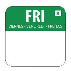 Hygiplas Removable Colour Coded Food Labels Friday (Pack of 1000)