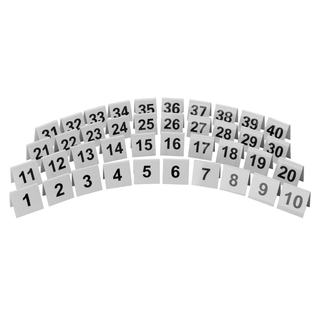 Beaumont Perspex Table Numbers 31-40