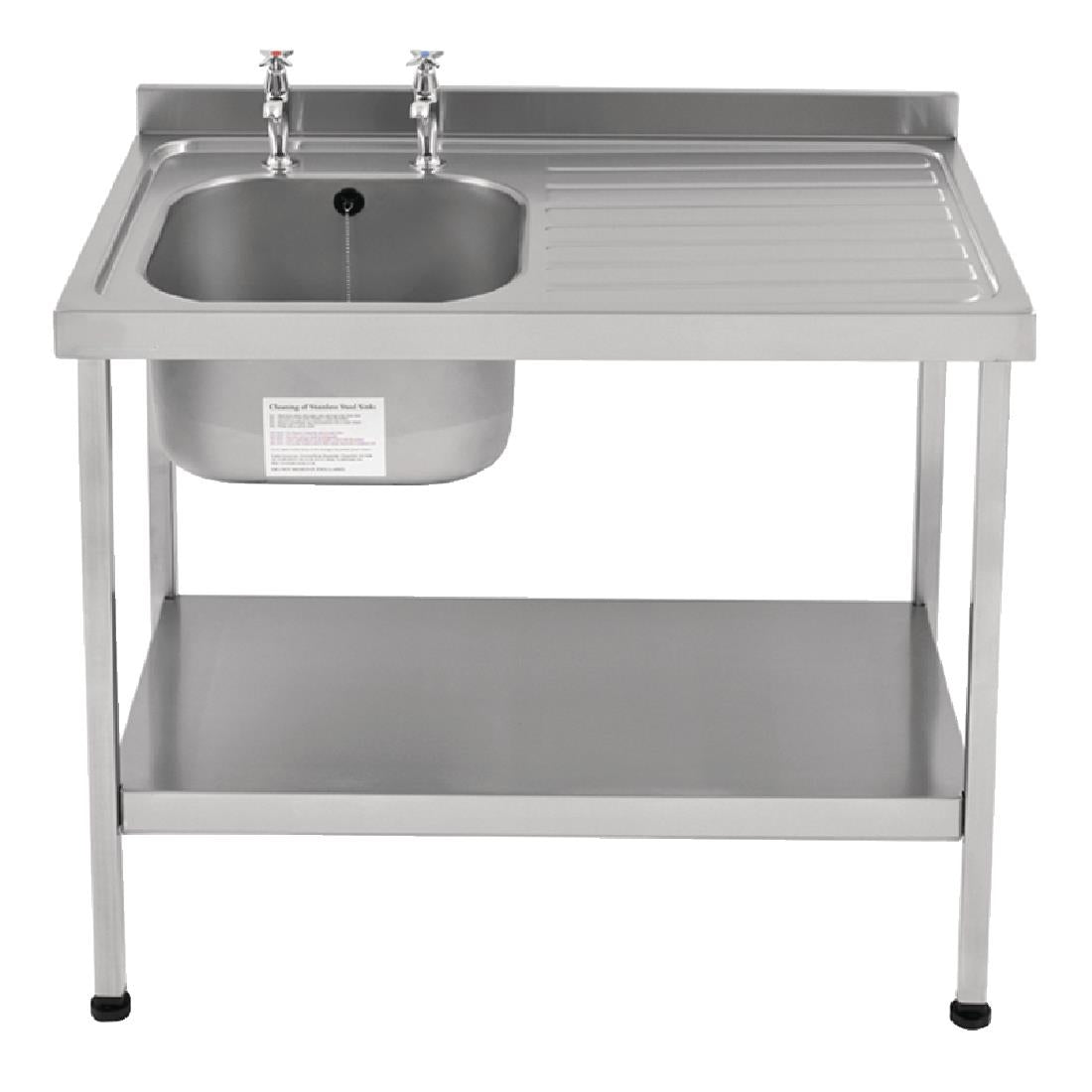 KWC DVS Self Assembly Stainless Steel Sink Right Hand Drainer 1000x600mm