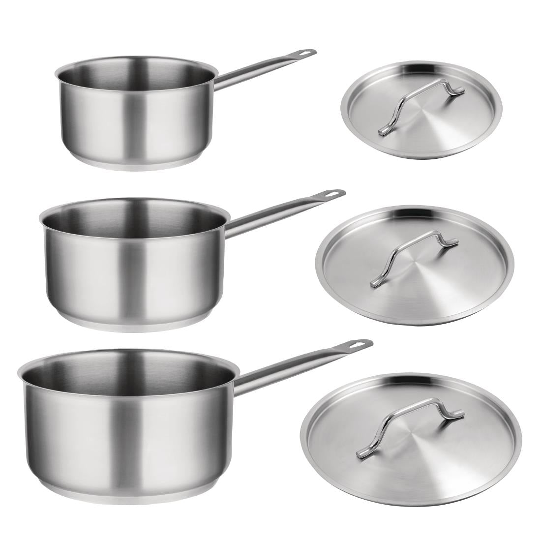 Special Offer Vogue Stainless Steel Saucepan Set (Pack of 3)