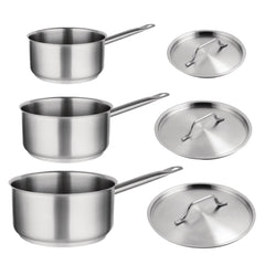 Special Offer Vogue Stainless Steel Saucepan Set (Pack of 3)