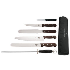 Victorinox 6 Piece Rosewood Knife Set with 20cm Chefs Knife with Wallet