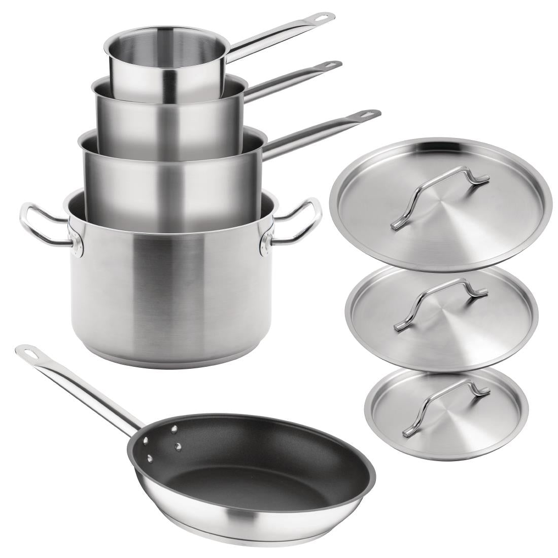 Vogue Cook Like A Pro 5-Piece Stainless Steel Cookware Set