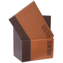 Securit Contemporary Menu Covers and Storage Box A4 Tan (Pack of 20)