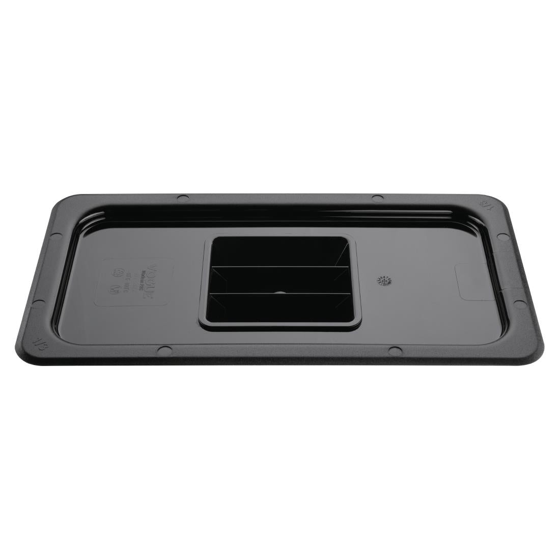 Vogue Polycarbonate 1/3 Gastronorm Lid Black