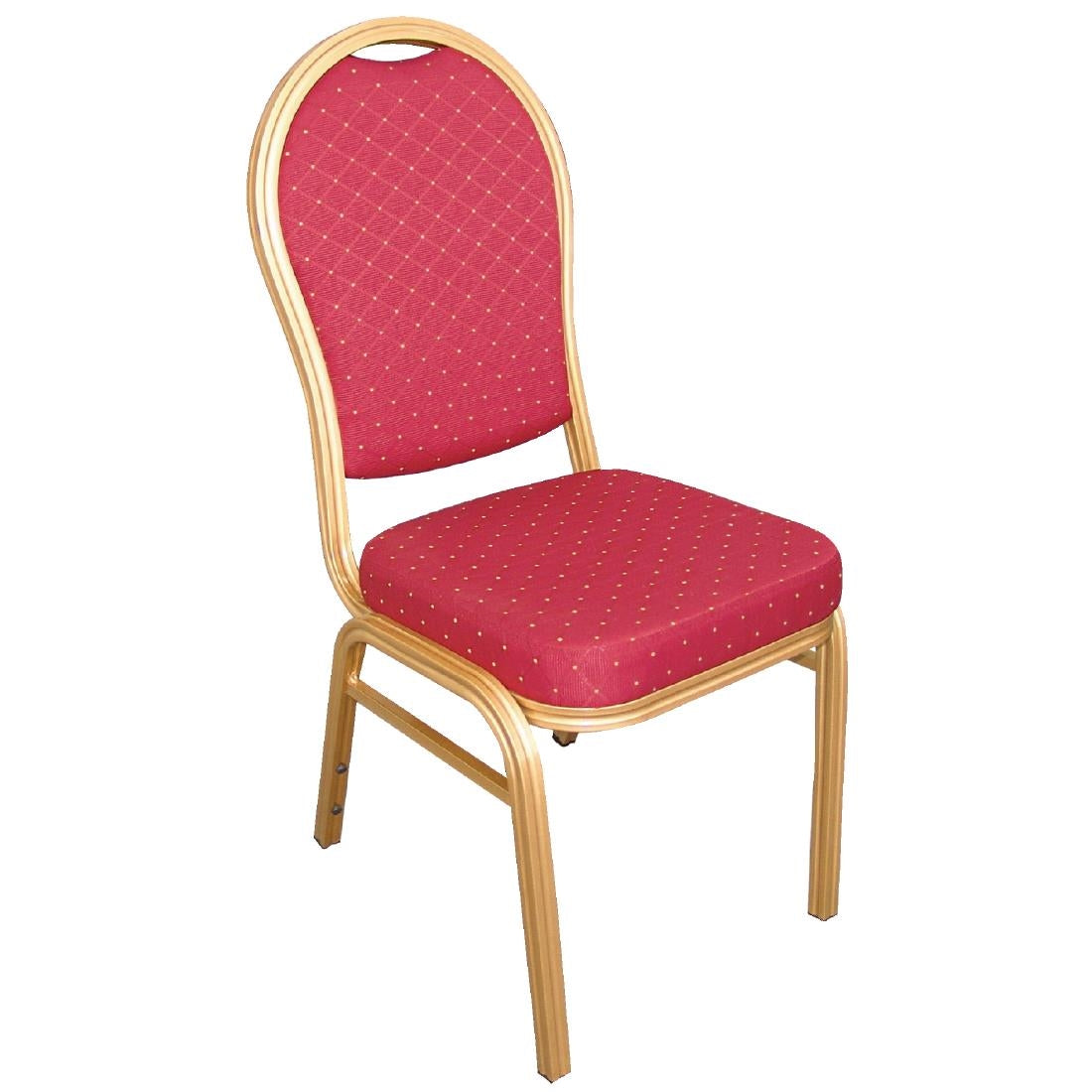 Bolero Arched Back Banquet Chairs Red & Gold (Pack of 4)