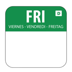 Hygiplas Dissolvable Food Rotation Labels Friday (Pack of 1000)