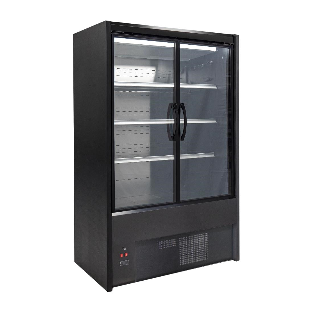 Zoin Cervinho Multideck Display Black with Hinged Doors 1000mm