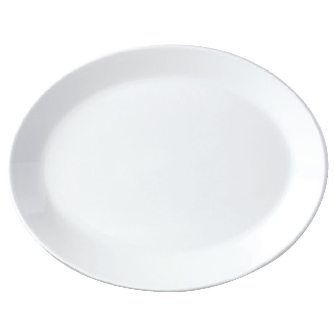 Steelite Simplicity White Oval Coupe Dishes 255mm (Pack of 12)