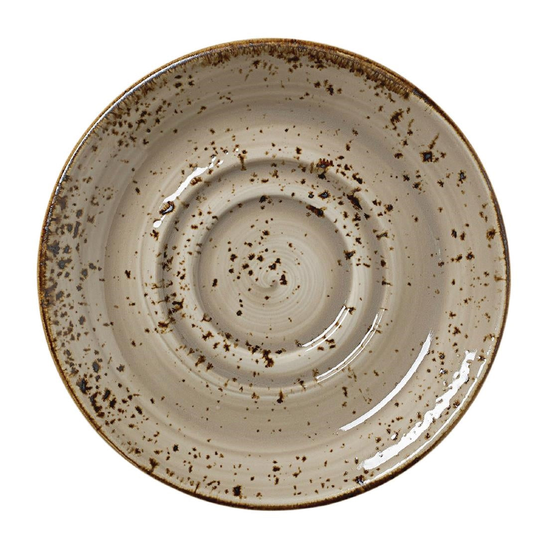 Steelite Craft Porcini Saucers Large Double-Well 145mm (Pack of 36)