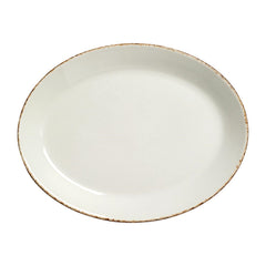 Steelite Brown Dapple Oval Coupe Plates 280mm (Pack of 12)