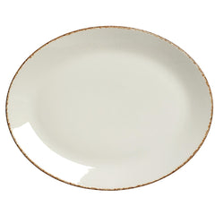 Steelite Brown Dapple Oval Coupe Plates 342mm (Pack of 12)