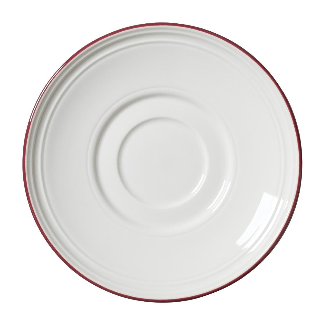 Steelite Bead Maroon Band Saucers 150mm (Pack of 12)