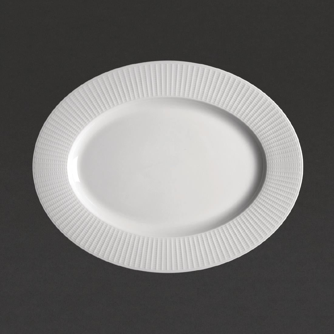 Steelite Willow Oval Plate. length 330mm. (Pack of 12)
