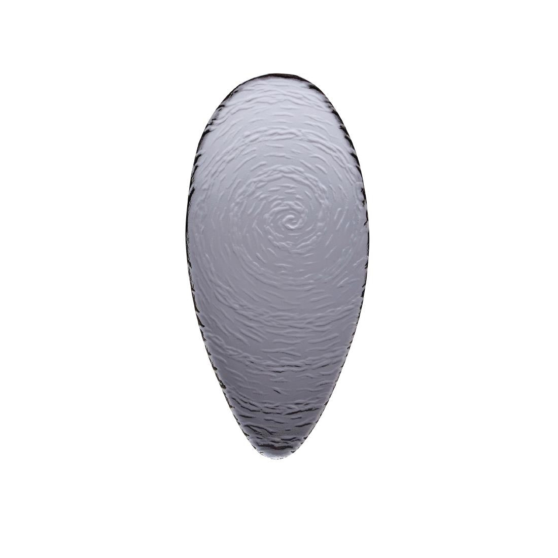 Steelite Scape Smoked Glass Oval Platters 300mm (Pack of 6)