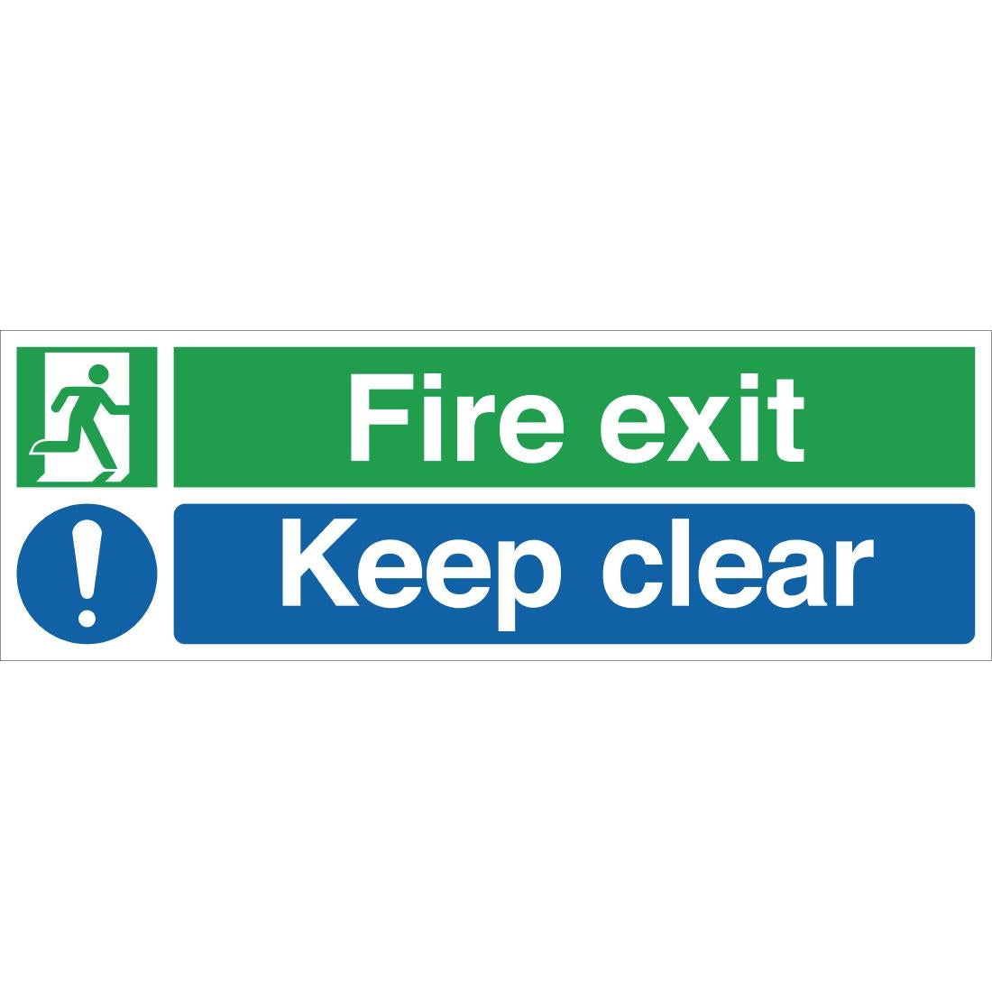 Fire Exit Keep Clear Sign