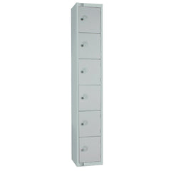 Elite Six Door Coin Return Locker Grey