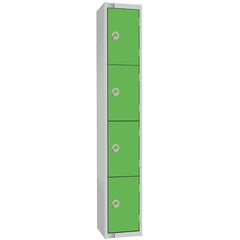 Elite Four Door Manual Combination Locker Locker Green with Sloping Top