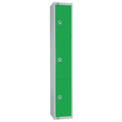 Elite Three Door Electronic Combination Locker Green