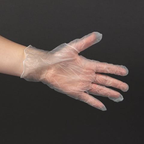 Powder-Free Latex Gloves Clear Large (Pack of